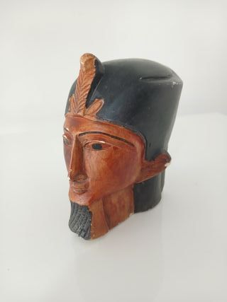 Scultura Testa Faraone Ramses Pietra