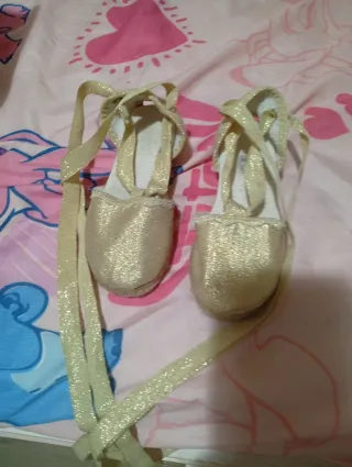 Zapatos de fallera niña dorados talla 24