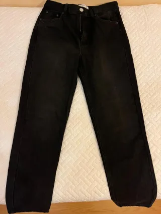 Pantalones Pull&Bear negros anchos T.38