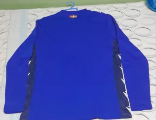 Camiseta Macron portero azul manga larga