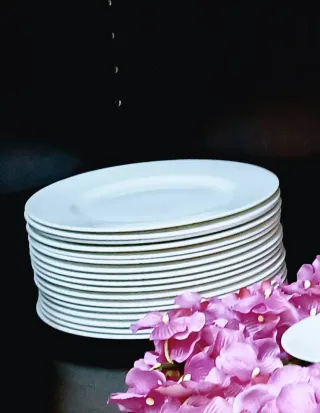 Set piatti _ Coalport Tiffany White, bone china
