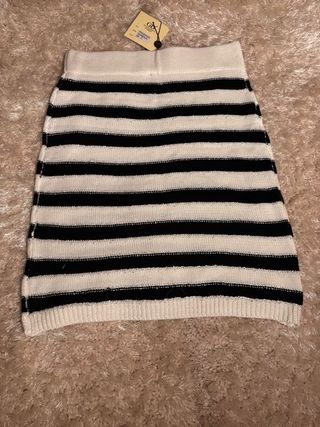 Falda GD PARIS rayas blanco y negro