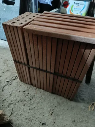 20 Ladrillos Planos Rojos(uno roto)