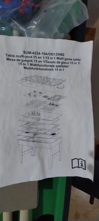 Mesa multijuegos 15 en 1