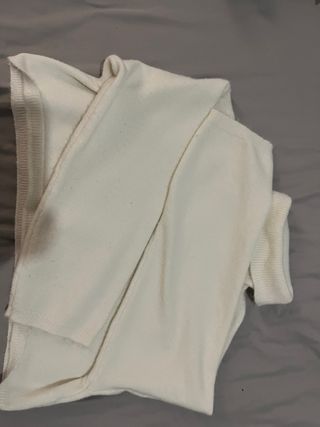 Blusa cropped gola alta manga longa