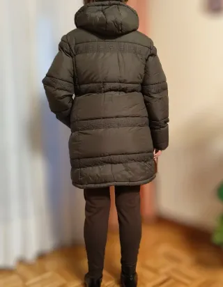 Abrigo Anorak Marrón Verde