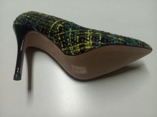 Zapatos de tacón piel y tejido Talla 38