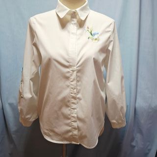 Camisa blanca Pavilion bordado floral