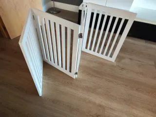 Barrera madera plegable bebé/mascotas