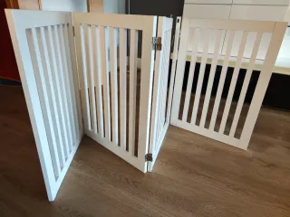 Barrera madera plegable bebé/mascotas
