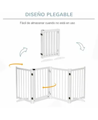Barrera madera plegable bebé/mascotas