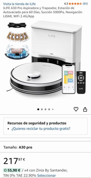 Robot Aspirador ILIFE A30 Pro