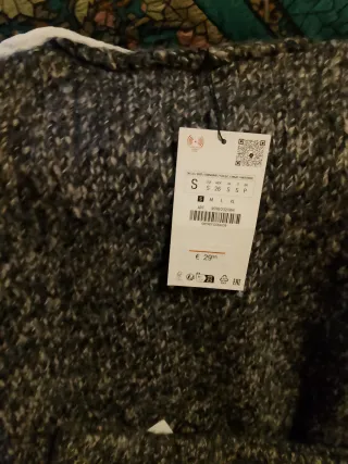 Conjunto Zara Jersey y Falda Lana Gris