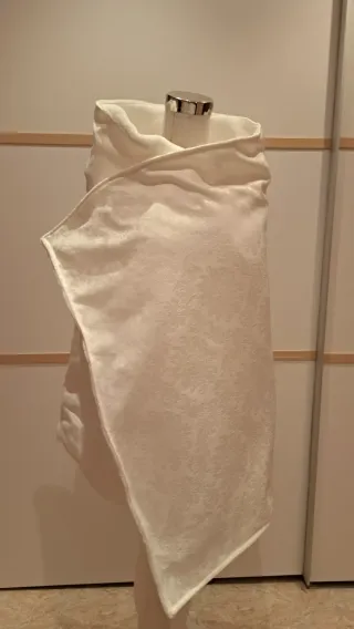 Pañolón brocado blanco