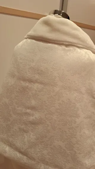 Pañolón brocado blanco