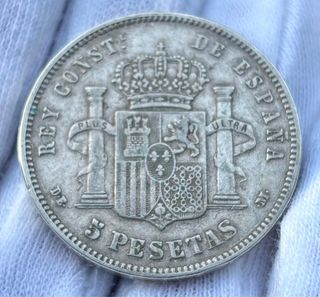 Moneda PLATA 5 Pesetas 1878 *X8-XX ALFONSO XII