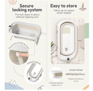 NUEVA Bañera Plegable Bebé Asiento Antideslizante