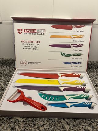 Set 5 coltelli Swiss Touch in acciaio inox