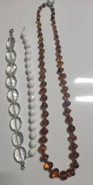 Collar y pulseras de piedras y plata