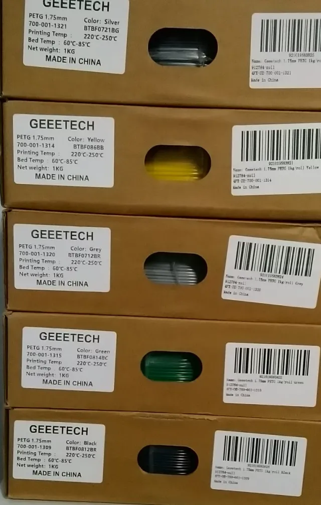 Pack 5 Kg Filamento PETG Geeetech