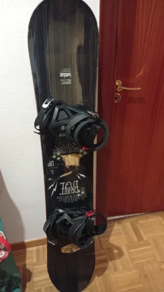 Tabla Snowboard con Fijaciones
