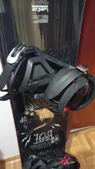 Tabla Snowboard con Fijaciones