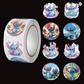 500 pezzi Disney Stitch adesivi Stickers etichetta