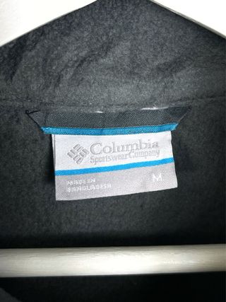 Chaqueta Forro Polar Columbia Oversize Gris Rojo