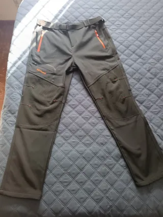 Pantalones Trekking Hombre Talla L Verde Oliva