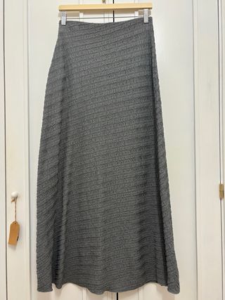 Falda Larga Zara Gris Talla L
