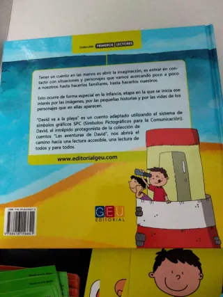 David va a la playa. Libro pictogramas