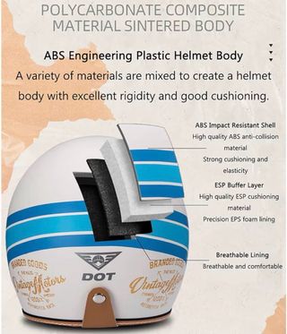 Casco Moto Vintage Hombres/Mujeres Homologado