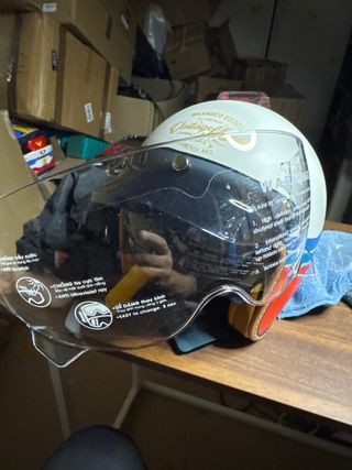 Casco Moto Vintage Hombres/Mujeres Homologado