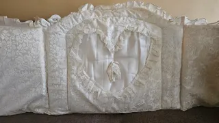 Completo per culla raso e pizzo