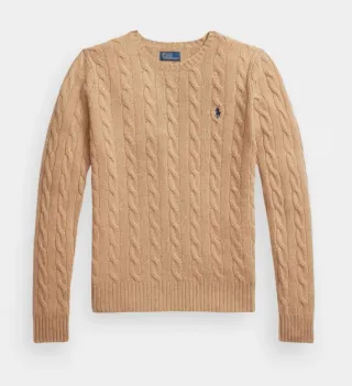 Jersey Polo Ralph Lauren trenzado camel nuevo.