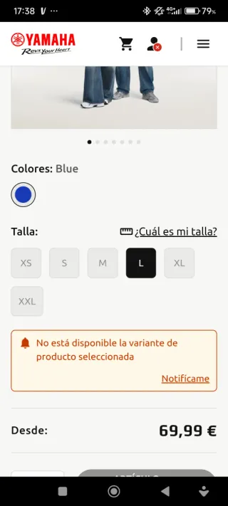 Sudadera Yamaha Racing Azul