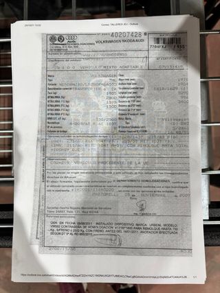 Volkswagen Transporter T5 2007 (golpe trasero)