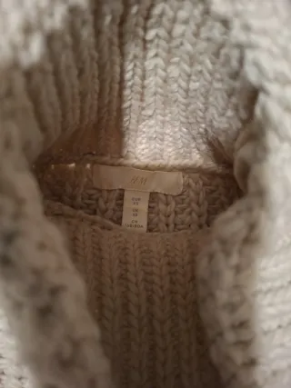 Jersey de punto cuello alto beige Talla XS