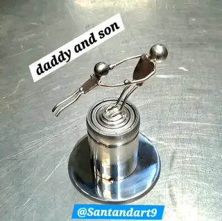 Figura Acero Inoxidable 316L Padre e Hijo
