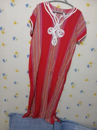 Vestido largo estampado rayas