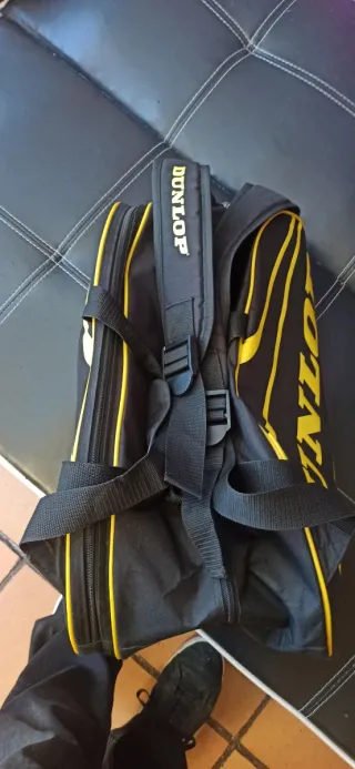Bolsa de pádel ( paletero ) Dunlop negra y amarill
