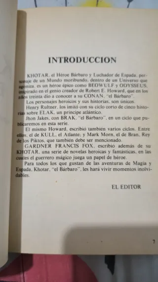 DESCATALOGADO Khotar el Bárbaro Tierra Fantasy
