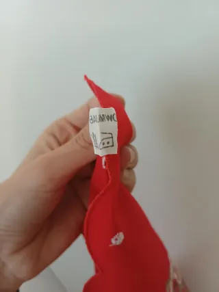 Runner natalizio rosso ricamato