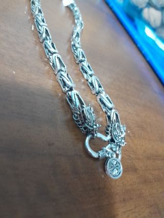 Collana con draghi argento
