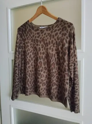 Jersey Zara estampado leopardo.