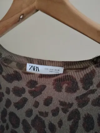 Jersey Zara estampado leopardo.