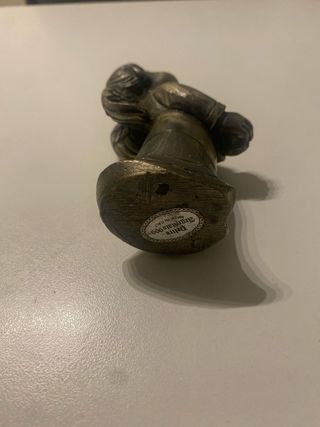 Statuetta Angelo Peltro Argentato 999 Vintage