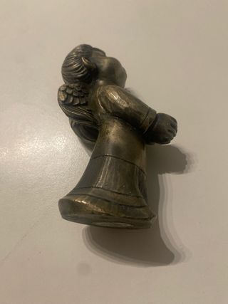 Statuetta Angelo Peltro Argentato 999 Vintage
