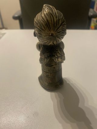 Statuetta Angelo Peltro Argentato 999 Vintage