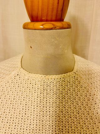 Jersey rayas efecto dorado y blanco